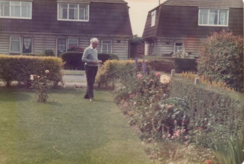 dad in garden